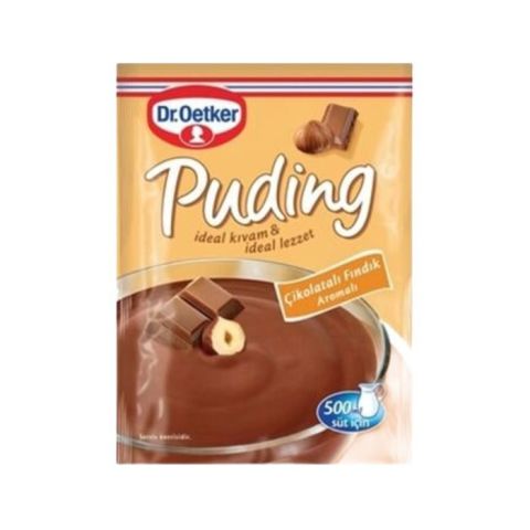 Dr.Oetker Puding 102Gr Çikolatalı& Fındık Aromalı