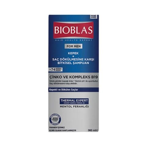 Bıoblas Şampuan Men 360Ml Mentol Ve Kompleks B19