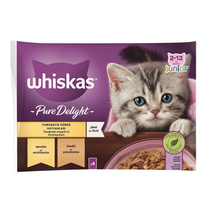 Whiskas Pounch 4X85Gr Junior Hindili-Tavuklu