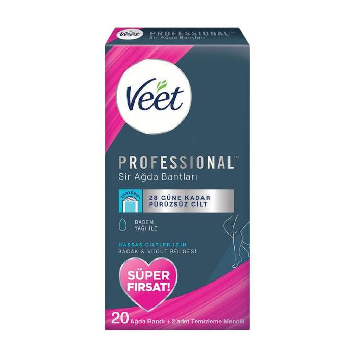 Veet Sir Ağda Bandı 20'Li Prof. Hassas Ciltler