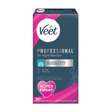 Veet Sir Ağda Bandı 20'Li Prof. Hassas Ciltler