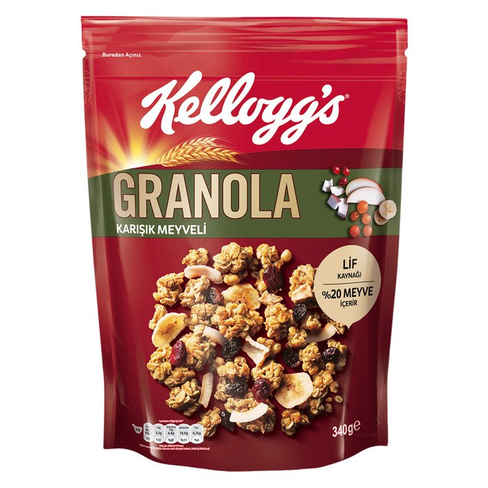 Kellogg'S Granola 340Gr Karışık Meyveli