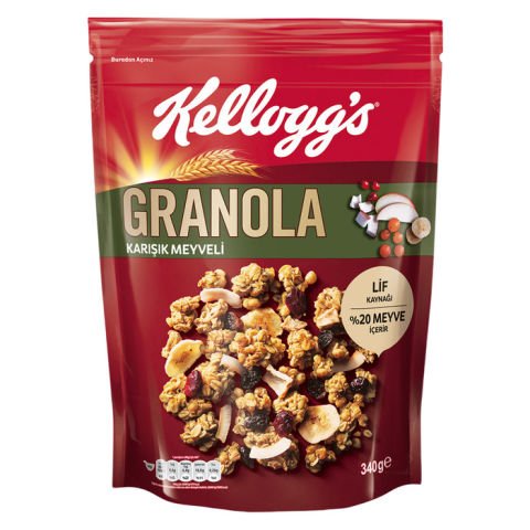Kellogg'S Granola 340Gr Karışık Meyveli