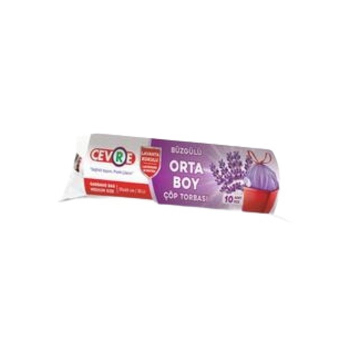 Çevre Büzgülü Çöp Torbası Orta Boy Lavanta