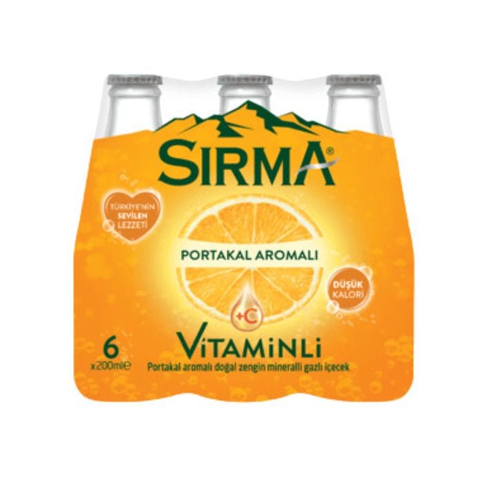 Sırma Soda +C Plus 6X200Ml Portakallı