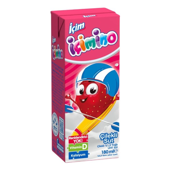 İçim İçimino Süt 180Ml Çilekli