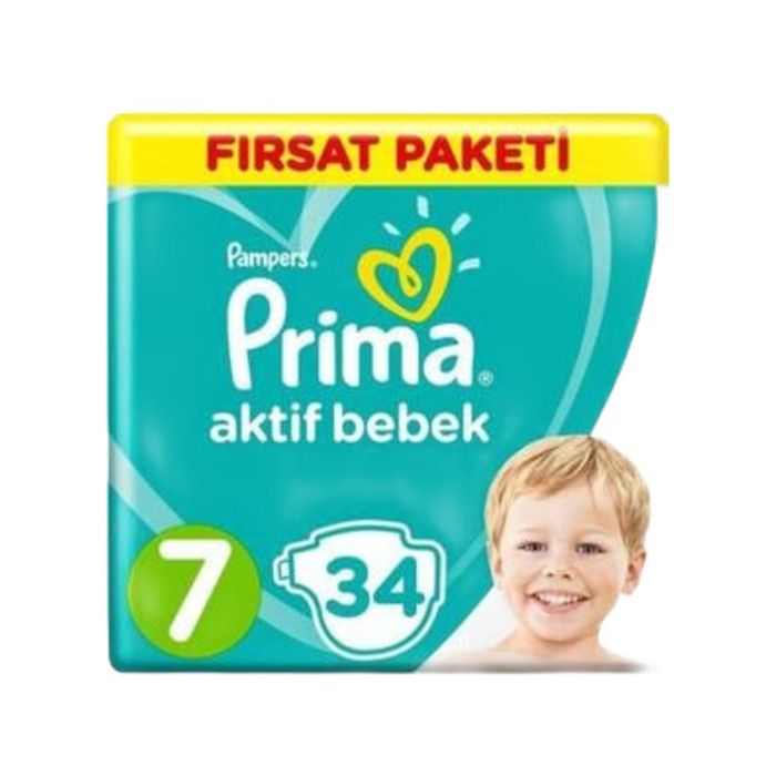Prima Aktif Bebek Fırsat Paketi 7 Beden 34'Lü