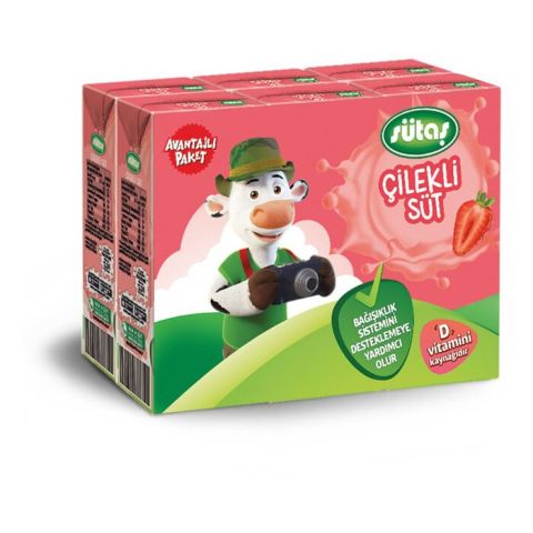 Sütaş Süt (180x6)Ml Çilek
