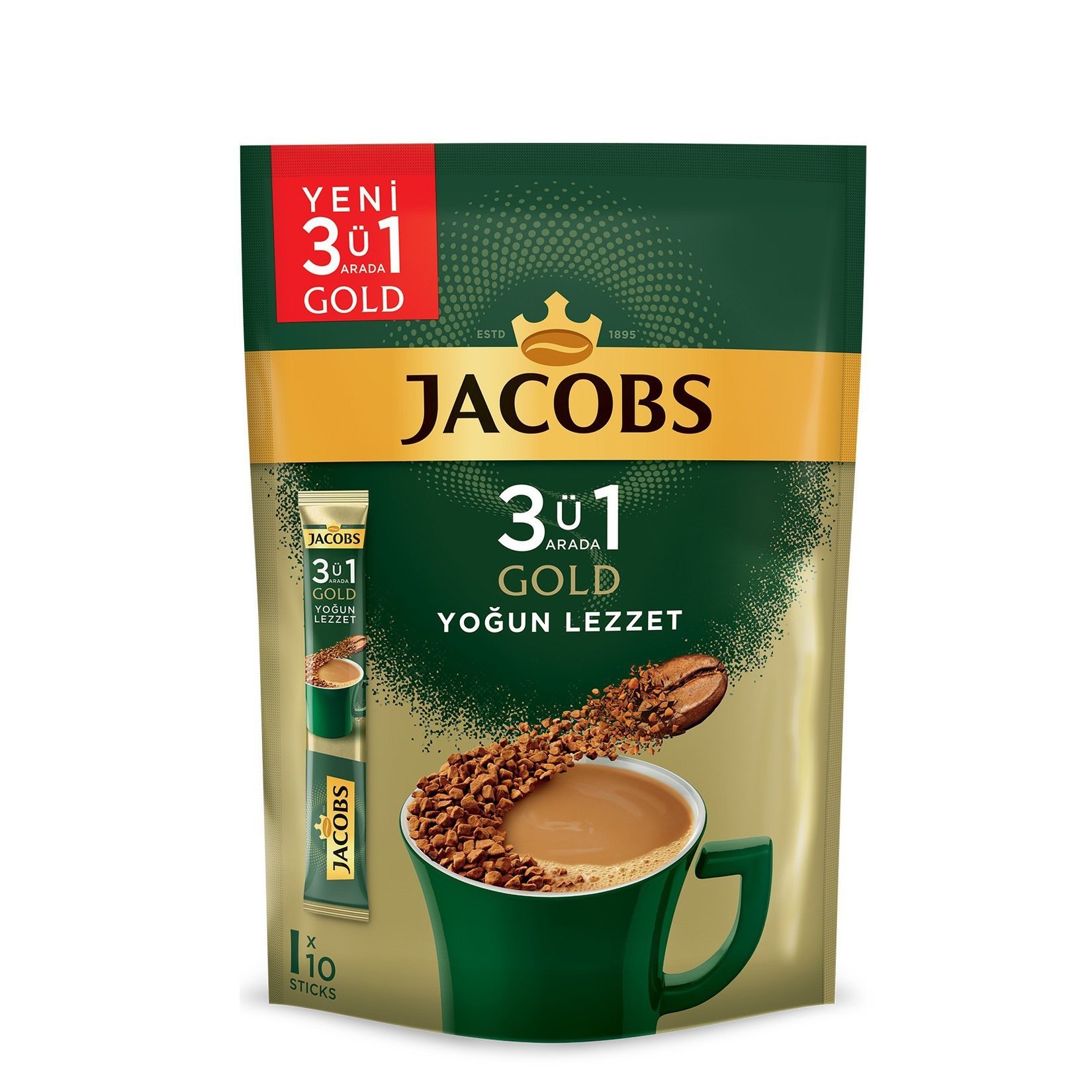Jacobs 3Ü1 Arada 10'Lu (10X18Gr) Yoğun Lezzet