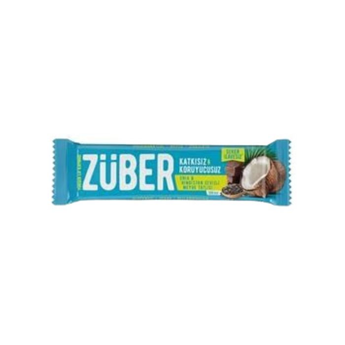 Züber Chia Ve Hindistan Cevizli Meyveli Bar 40Gr