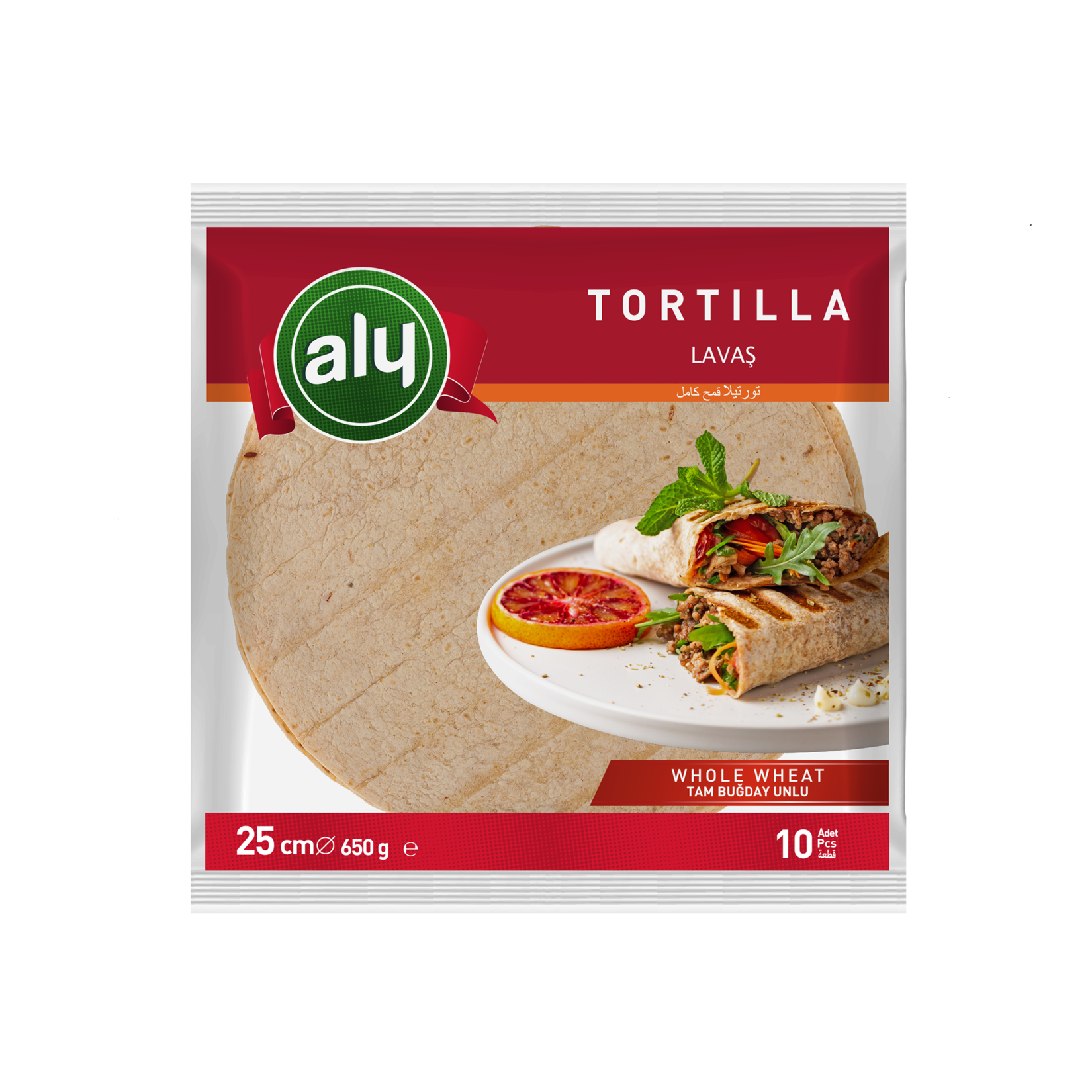 Ally Tortilla 30Cm Lavaş 10 Lu 900Gr Tam Buğday