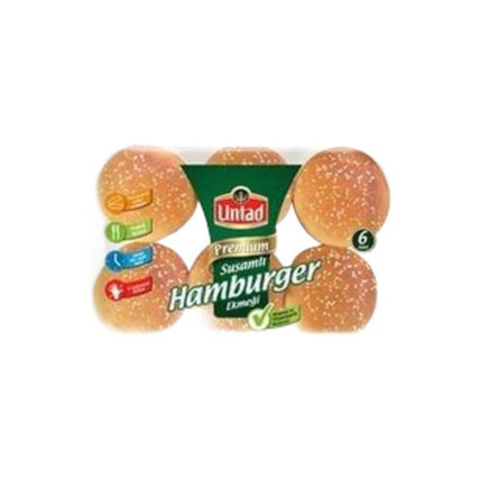 Untad Premium Hamburger Ekmeği 6X85Gr Susamlı