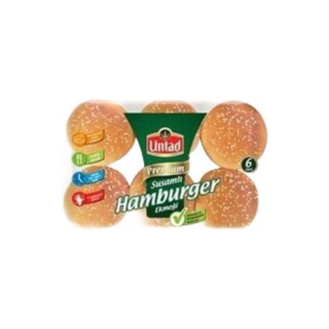 Untad Premium Hamburger Ekmeği 6X85Gr Susamlı