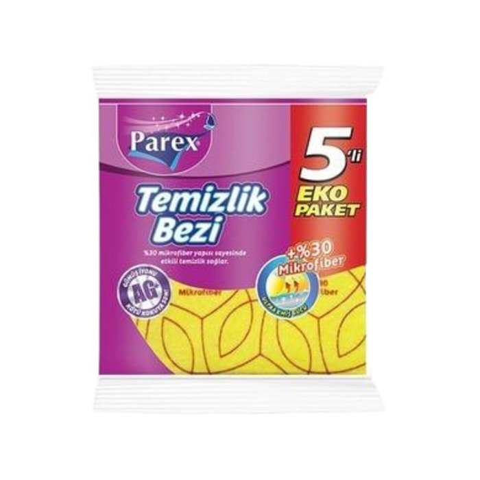 Parex Temizlik Bezi 5Li Eko Paket (%30 Mikrofiberl