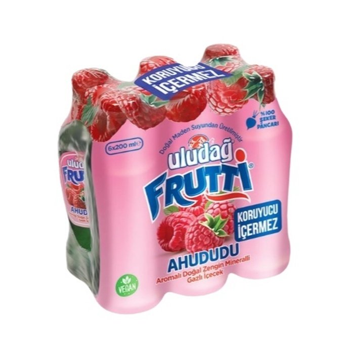 Uludağ Frutti Soda 6X200Ml Ahududu Aromalı