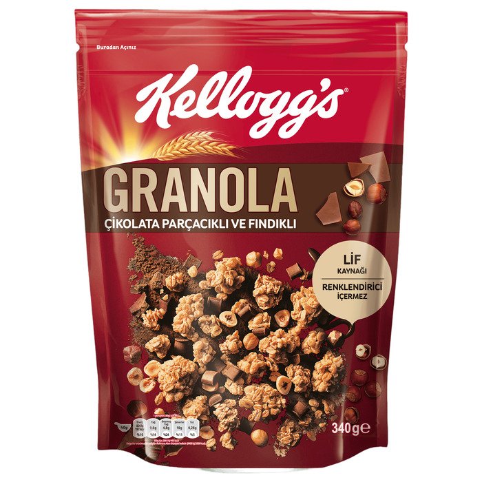 Kellogg'S Granola 340Gr Çikolata Fındıklı
