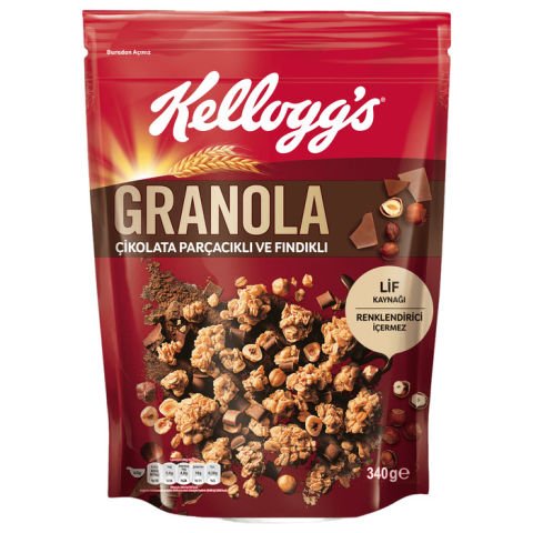 Kellogg'S Granola 340Gr Çikolata Fındıklı