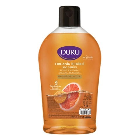 Duru Organik Sıvı Sabun 1.5 Mandalina