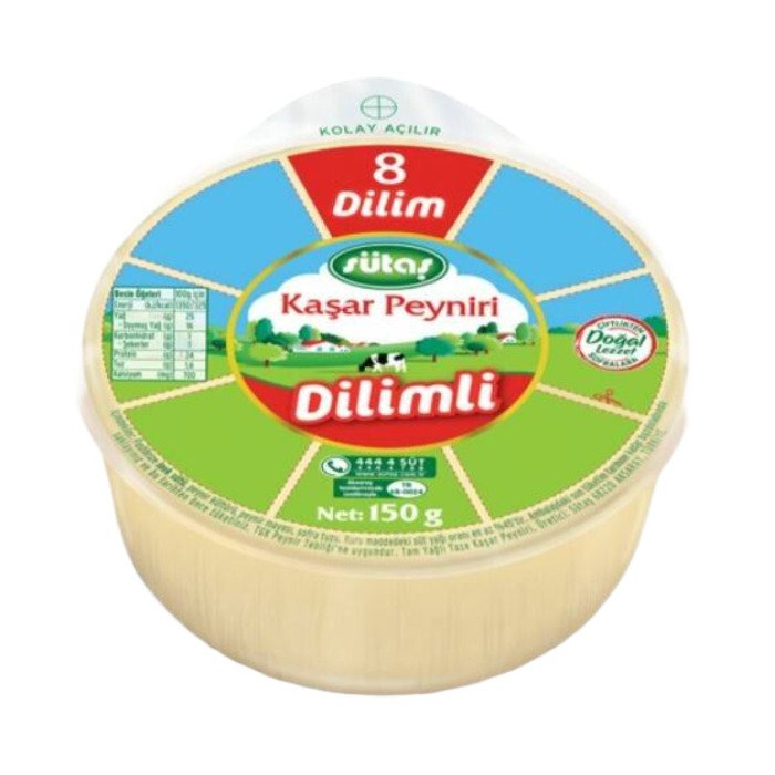 Sütaş Kaşar Peyniri 150Gr 8 Dilim