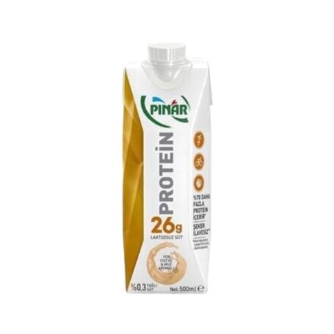 Pınar Protein Laktozsuz Süt 500Ml Muzlu Fıstıklı