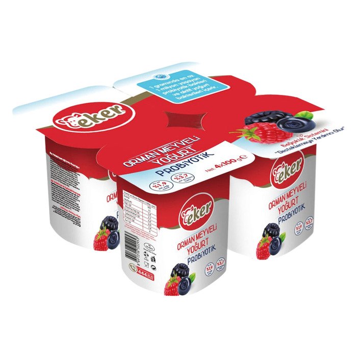 Eker Probiyotik Yoğurt 4X100Gr Orman Meyveli