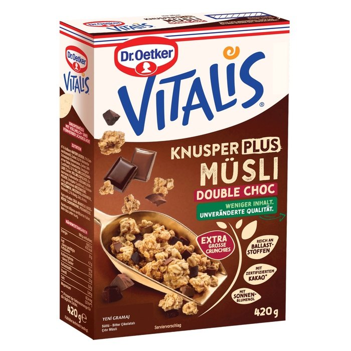 Dr.Oetker Vitalis 420Gr Sütlübitter Çikolatalı