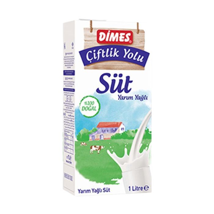 Dimes Süt 1 Lt Yarım Yağlı