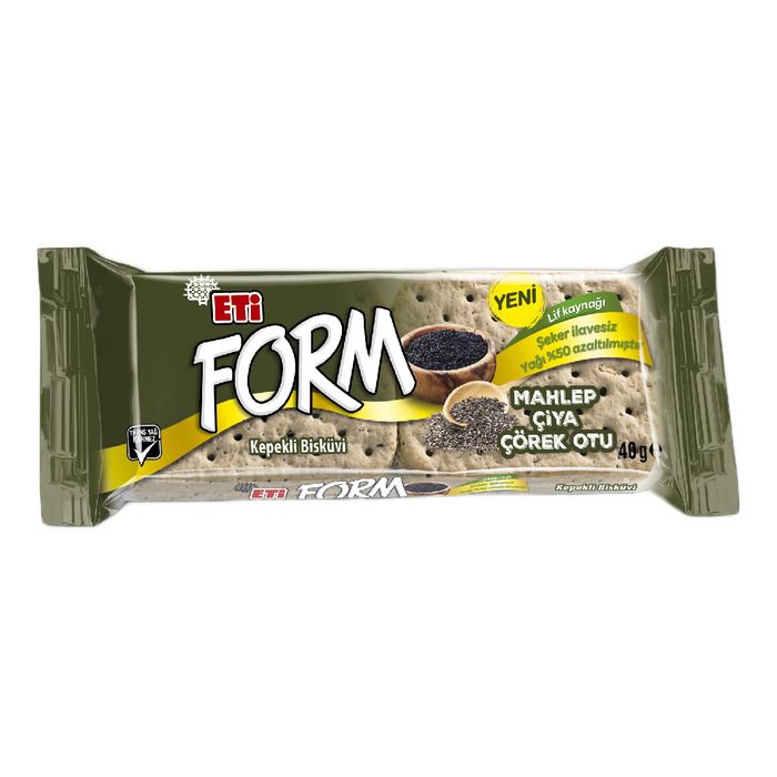 Eti Form Kepekli Bisküvi 40Gr Mahlep Çiya Çörek Otu