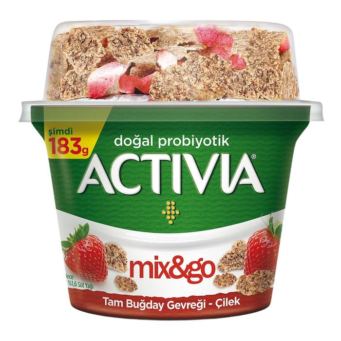 Activia Mix&Go Tam Buğday Gevreği-Çilek 183Gr