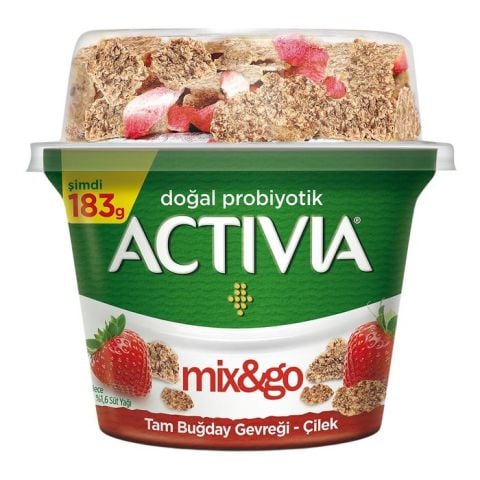 Activia Mix&Go Tam Buğday Gevreği-Çilek 183Gr
