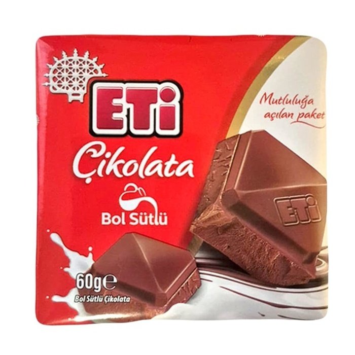 Eti Çikolata Kare 60Gr Sütlü