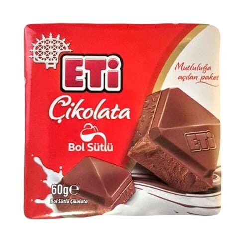 Eti Çikolata Kare 60Gr Sütlü