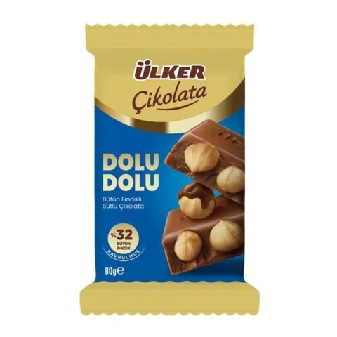 Ülker Çikolata Fındık Dolu Dolu 80Gr