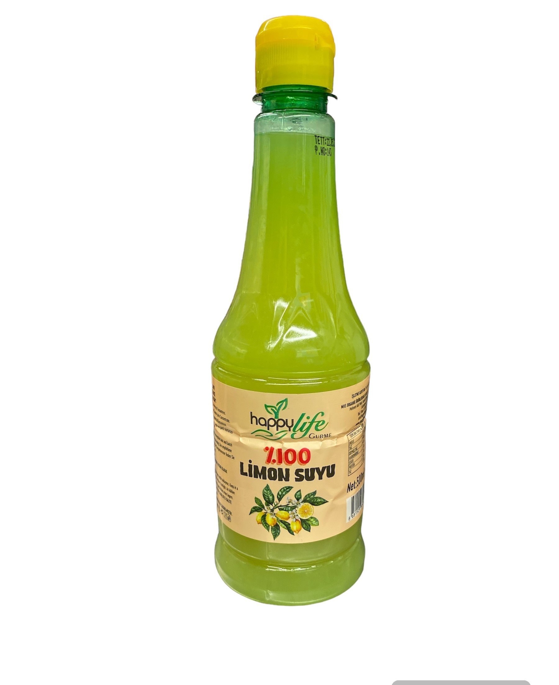 Happy Life %100 Limon Suyu 500Ml