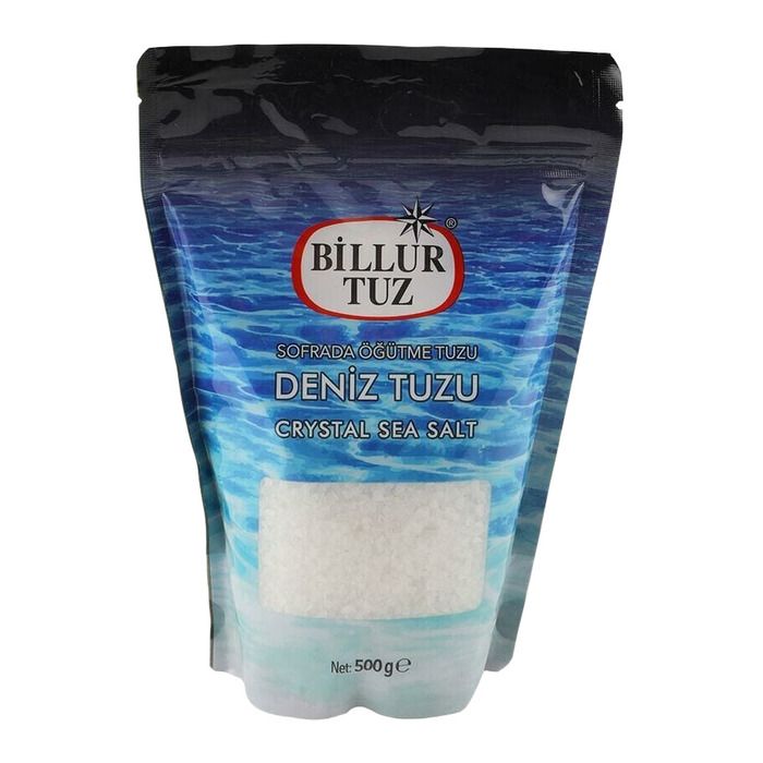 Billur Tuz Sofrada Öğütme 500Gr Deniz Tuzu (Poşet)