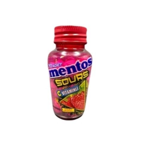 Mentos Sours Çilek  Aromalı 49G 70 Adet