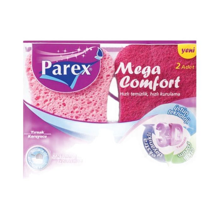 Parex Sünger Mega Comfort Oluklu  2 Li