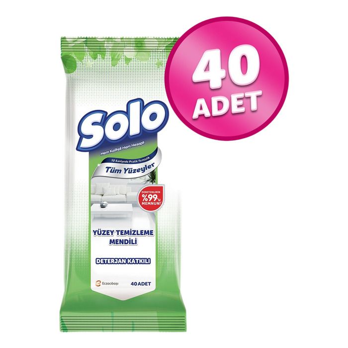 Solo Islak Temizleme Mendil 40'Lı Tüm Yüzeyler