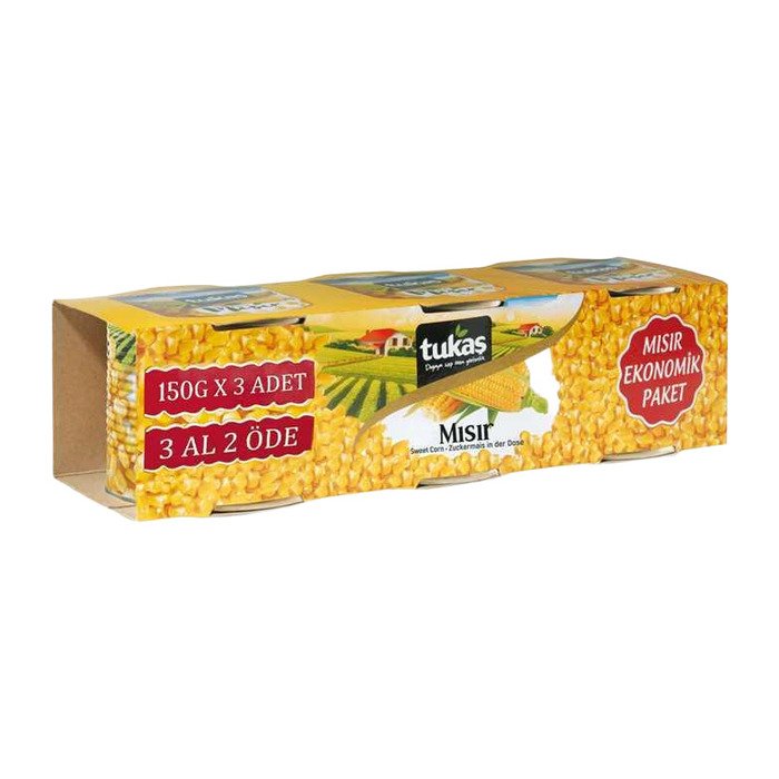 Tukaş Mısır Konservesi  (150*3)Gr