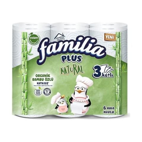 Familia Havlu 6 Rulo Naturel