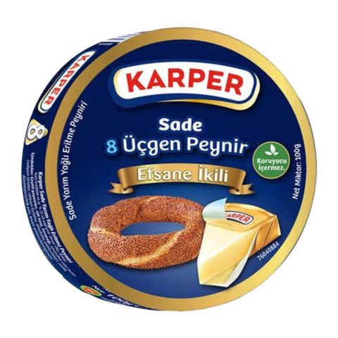 Karper Üçgen Peynir 8'Li 100Gr