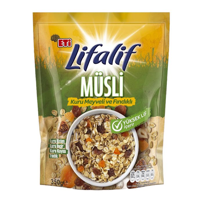Eti Lifalif Müsli 350Gr Kuru Meyveli Ve Fındıklı