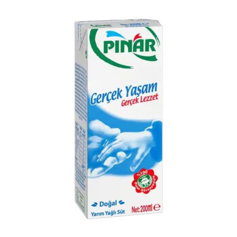 Pınar Süt 200Ml Yarım Yağlı