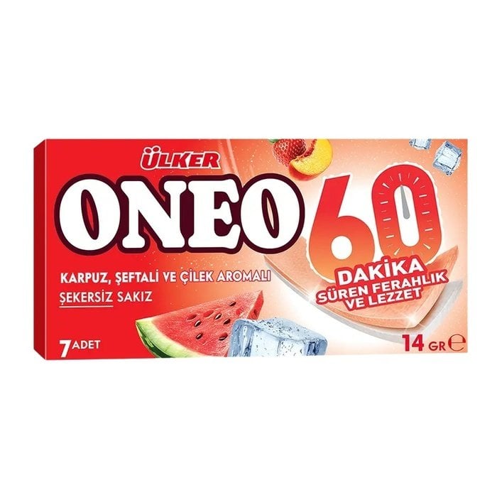 Ülker Oneo Karpuz Şeftali Çilek  Sakız 14Gr
