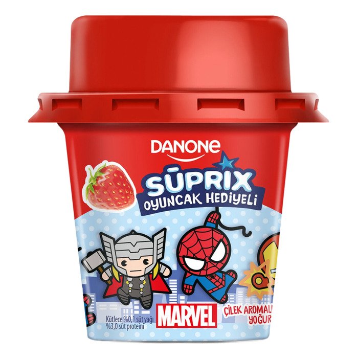 Danone Süprix Marvel Yoğurt Çilek Aromalı 90 Gr