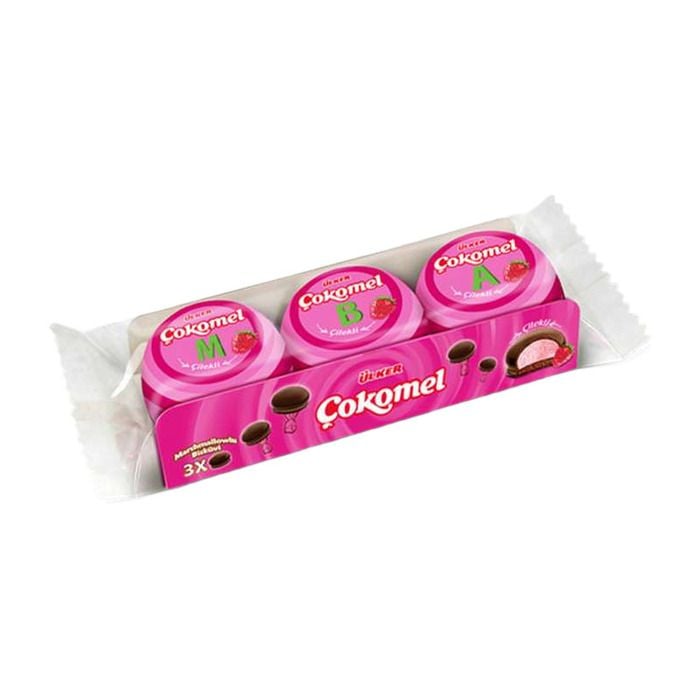 Ülker Çokomel Marshmallow 3X12Gr Çilek