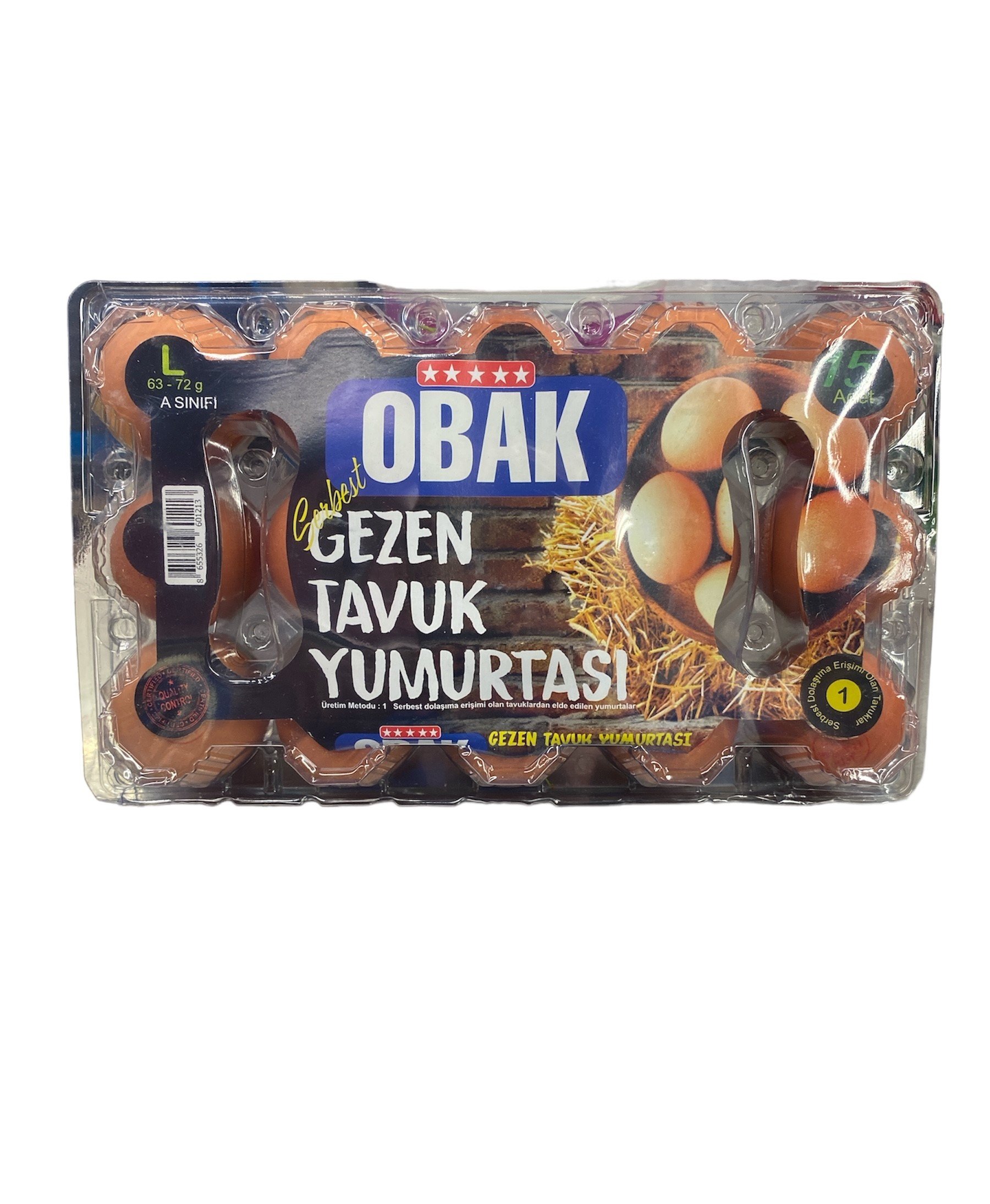 Dlg Obak Serbest Gezen Tavuk Yumurtası 15'Li (Medium)