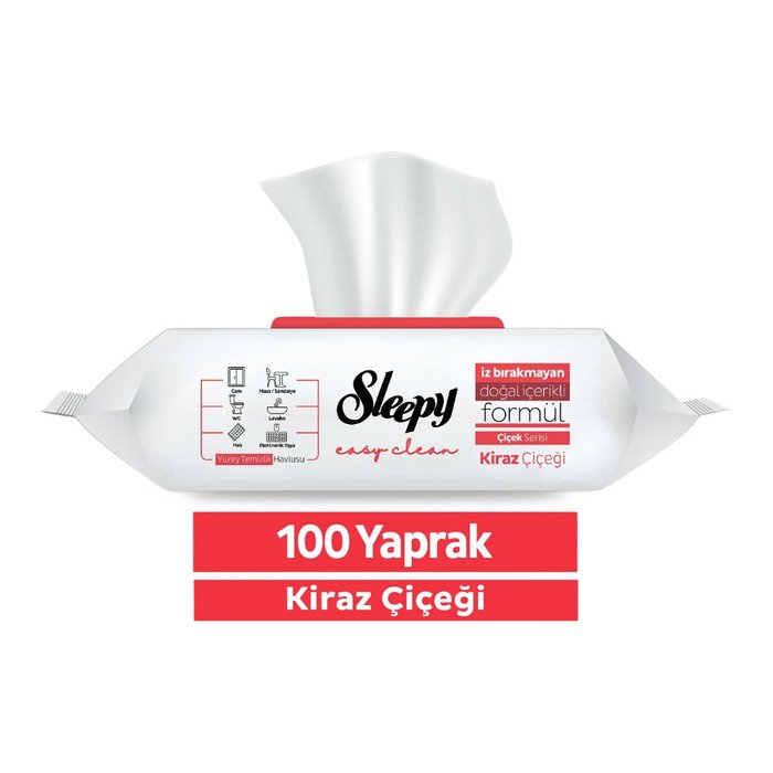 Sleepy Yüzey Temizlik Havlusu 100 Lü Kiraz