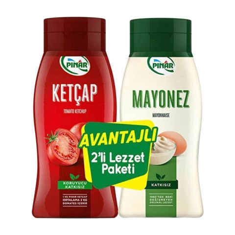 Pınar Ketçap 600Gr+Mayonez 500Gr %50 Az Yağlı