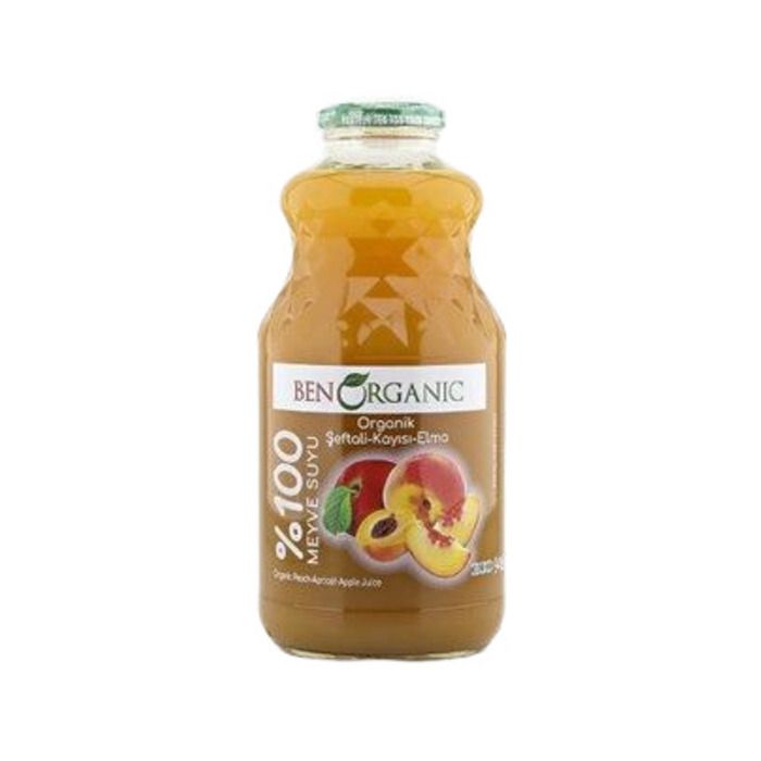 Benorganik %100 Organik Kayısı Şeftali  Elma Suyu 946ml